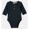 Arki Naturals Organic Rib Bodysuit In Navy -Jack & Milly 951086530 1 720x928