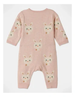 Billie Jacquard Bunny Coverall In Pink -Jack & Milly 951086620 4 720x928