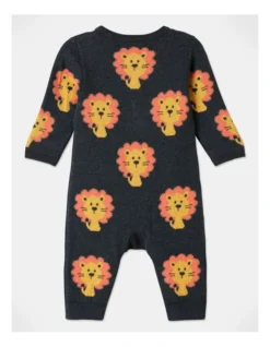 Billie Jacquard Lion Coverall In Navy -Jack & Milly 951086800 4 720x928