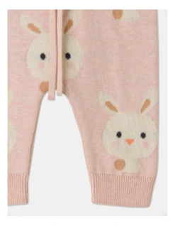 Jed Bunny Jacquard Pant In Pink -Jack & Milly 951086980 3 720x928