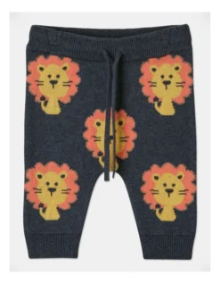 Jed Lion Jacquard Pant In Navy