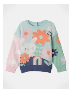 Daisy Bunny Intarsia Jumper In Assorted
