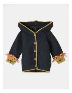 Milo Hooded Cardigan In Navy
