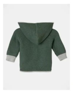 Milo Hooded Cardigan In Green -Jack & Milly 951099760 4 720x928