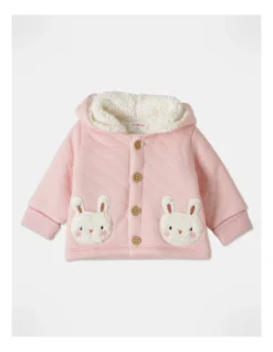Sammy Bunny Pocket Quilted Jacket In Pink