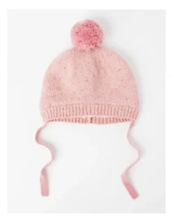 Sherpa Lined Beanie In Pink