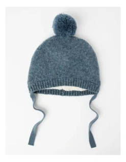 Sherpa Lined Beanie In Blue