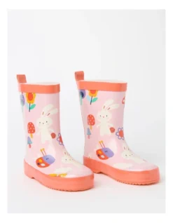 Bunny Gumboots In Pink