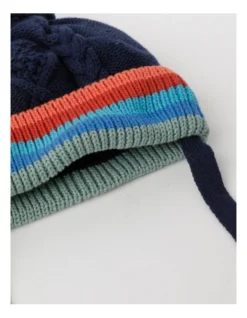 Rainbow Stripe Beanie In Navy -Jack & Milly 956560150 3 720x928
