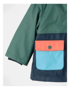 Stevie Spliced Hooded Jacket In Green -Jack & Milly 957067030 3 720x928