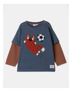 Max Soccer Lepard T-Shirt In Navy
