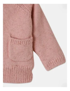 Dylan Hooded Sherpa Cardigan In Pink -Jack & Milly 957096010 3 720x928