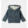 Dylan Hooded Sherpa Cardigan In Blue -Jack & Milly 957096370 1 720x928