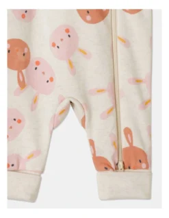 Charlie Bunny Fleece Coverall In Oat Marle -Jack & Milly 957096640 3 720x928