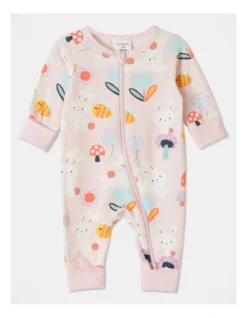 Arlo Bunny Coverall In Light Pink