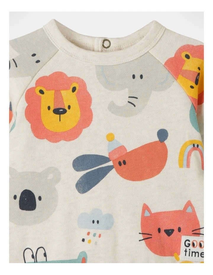 Spike Animal Tracksuit Set In Oatmeal 4 Spike Animal Tracksuit Set In Oatmeal - Image 2