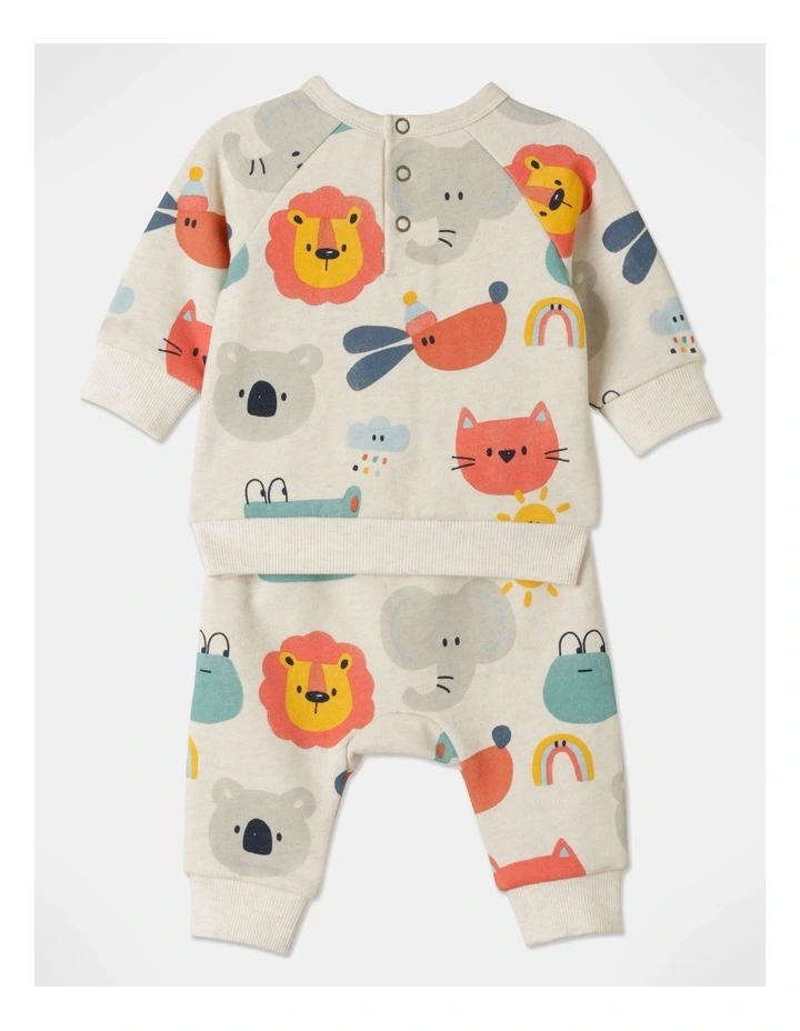 Spike Animal Tracksuit Set In Oatmeal 5 Spike Animal Tracksuit Set In Oatmeal - Image 3