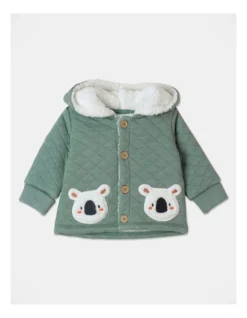 Sammy Koala Pocket Quilted Jacket In Sage