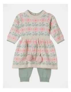 Emily Dress And Legging Set In Sage