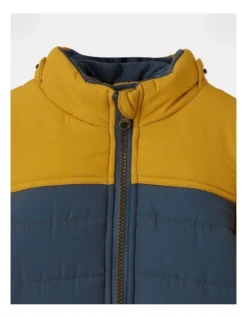 Ari Spliced Puffer Jacket In Navy -Jack & Milly 963831790 3 720x928