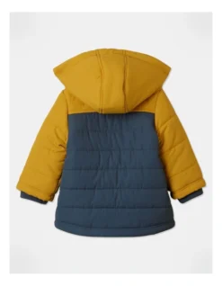 Ari Spliced Puffer Jacket In Navy -Jack & Milly 963831790 4 720x928