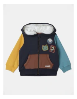 Isaac Animal Badge Sherpa Lined In Hoodie