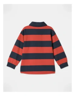 Miles Stripe Rugby Top In Red -Jack & Milly 963833590 4 720x928