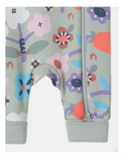 Charlie Oversized Floral Zip Opening Coverall In Sage -Jack & Milly 965396080 3 720x928