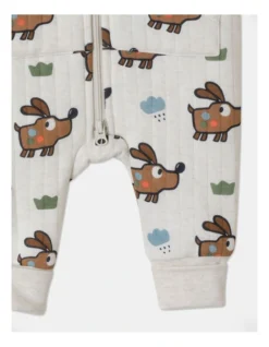 Lexi Happy Puppy Quilted Hooded Coverall In Dusty Pink -Jack & Milly 965396620 3 1 720x928