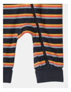 Terry Stripe Coverall With Snail Embroidery In Navy -Jack & Milly 965398060 3 720x928