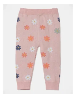 Ginger Daisy Jacquard Pant In Pink -Jack & Milly 966827350 3 720x928